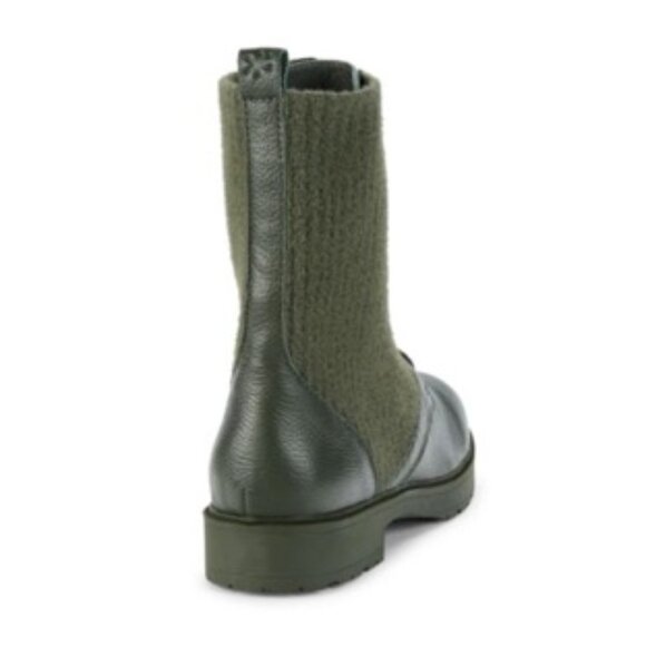 SPLENDID Women's Mixed Media Heel Pull-Tab Scout Toe Combat Boots Green Size 7 - Picture 4 of 5
